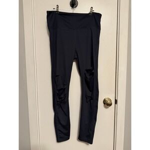 Women's mono b Black Ripped Leggings Size XL